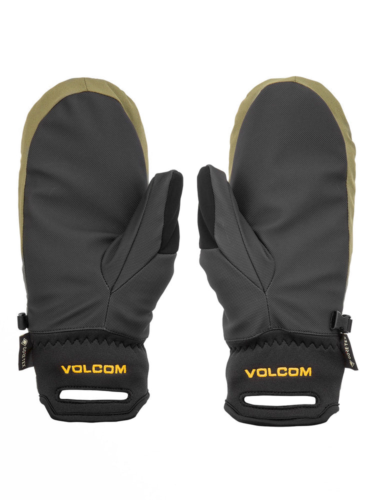 VOLCOM STAY DRY GORE TEX SNOWBOARD MITTS - GOLD - 2024 SNOWBOARD GLOVES