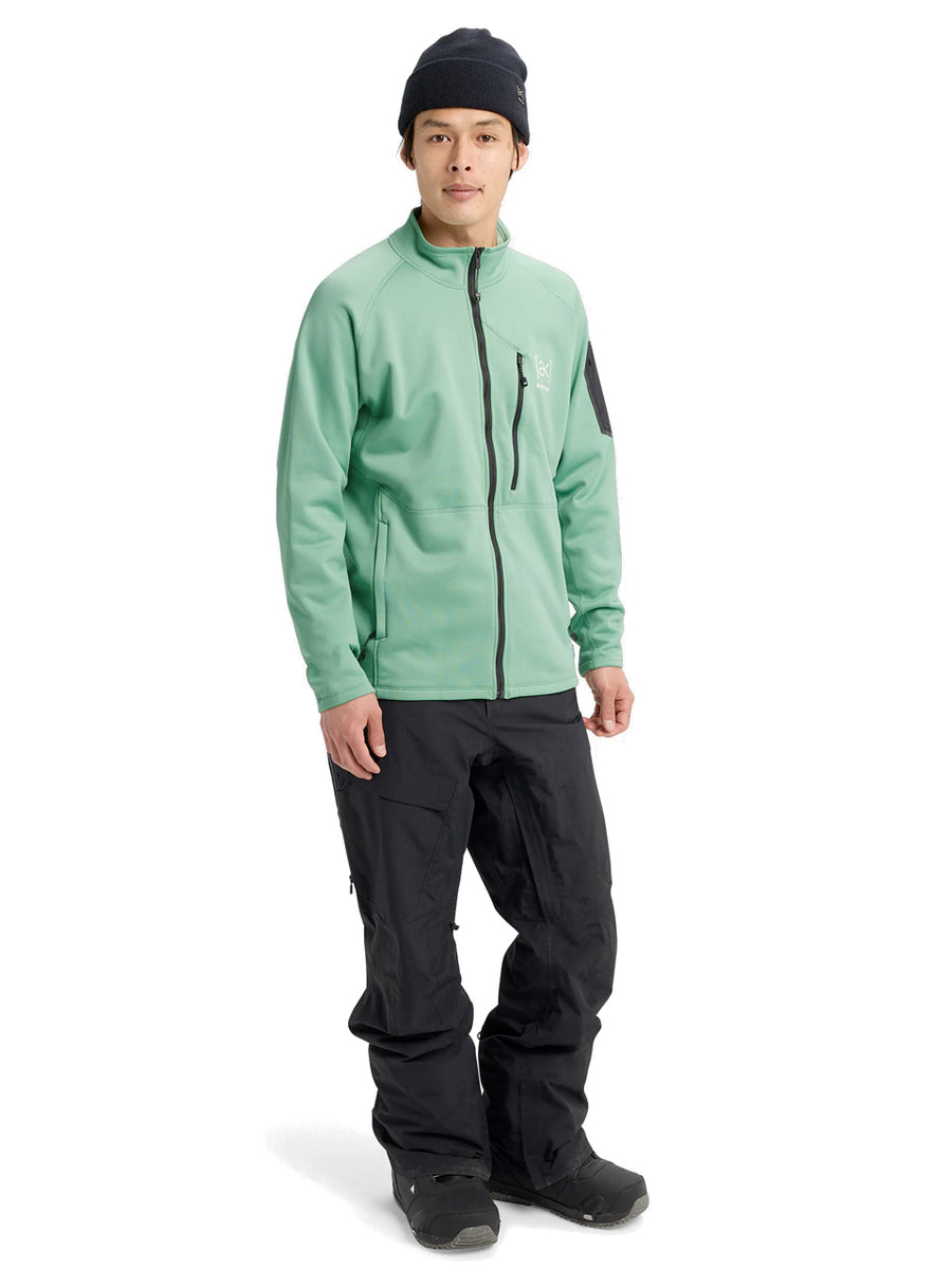 BURTON AK BAKER STRETCH FULL-ZIP FLEECE - SOFT SAGE - 2026
