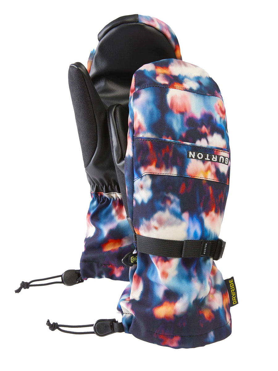 BURTON WOMENS PROFILE SNOWBOARD MITT - FLORAL BLUR