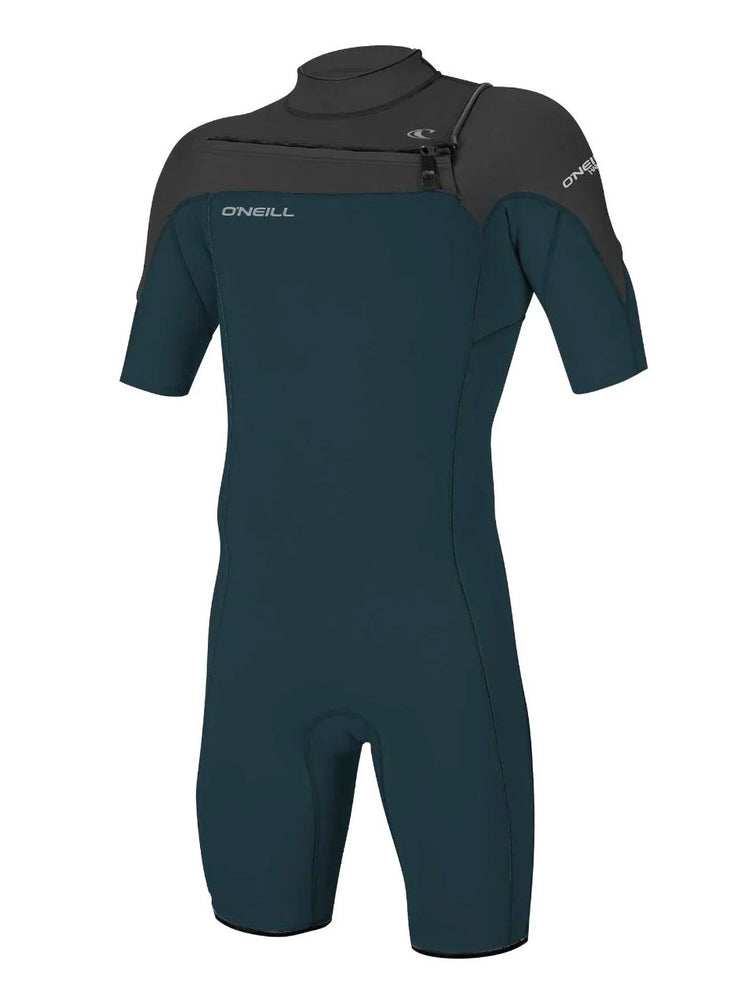 O'Neill Hammer 2MM Chest Zip Shorty Wetsuit - Slate Black - 2024 Mens shorty wetsuits