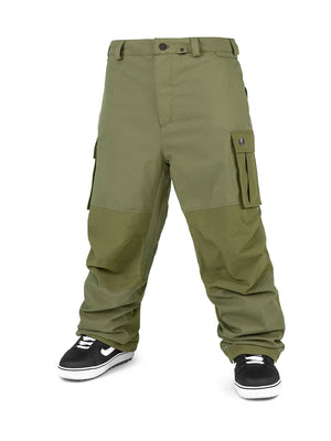 
                  
                    Load image into Gallery viewer, VOLCOM NWRK BAGGY SNOWBOARD PANT - MILITARY - 2024 MILITARY SNOWBOARD PANTS
                  
                