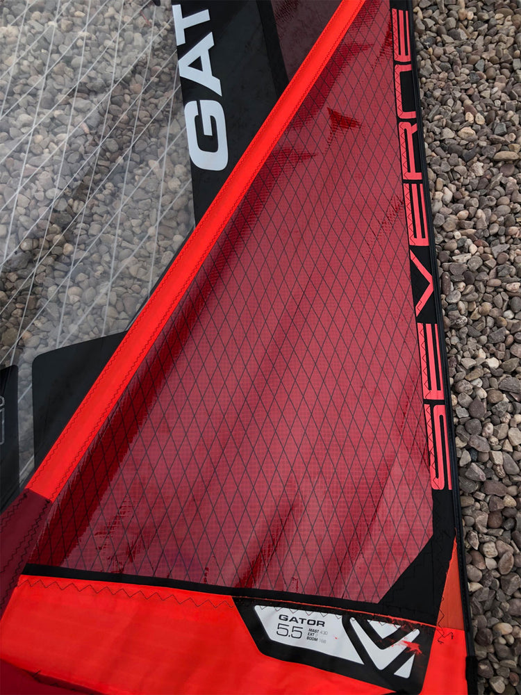 2023 Severne Gator 5.5 (new foot panel ,red) Used windsurfing sails