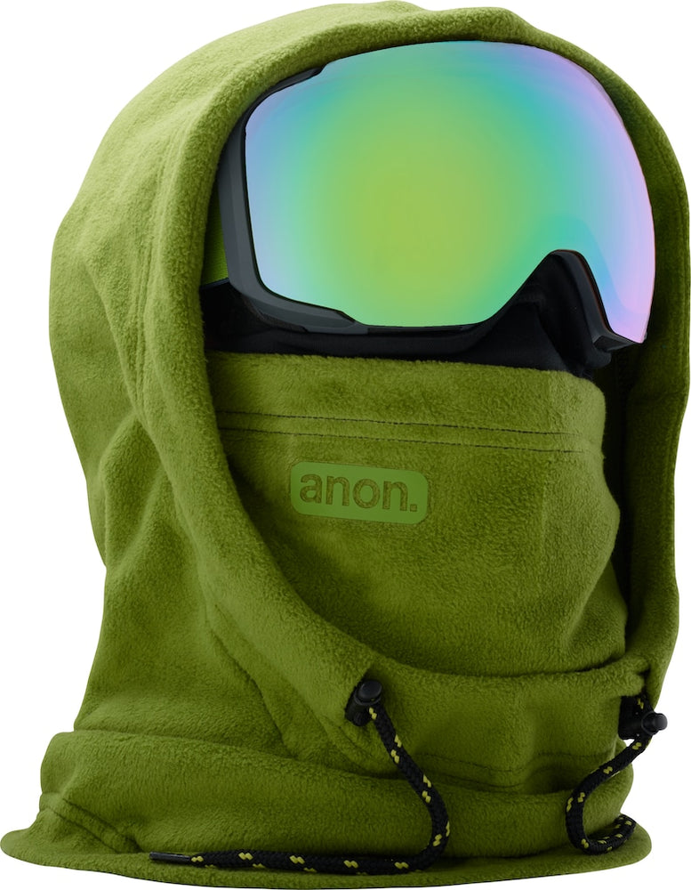 ANON MFI XL HOODED CLAVA - GREEN - 2018 ONE SIZE GREEN BEANIES