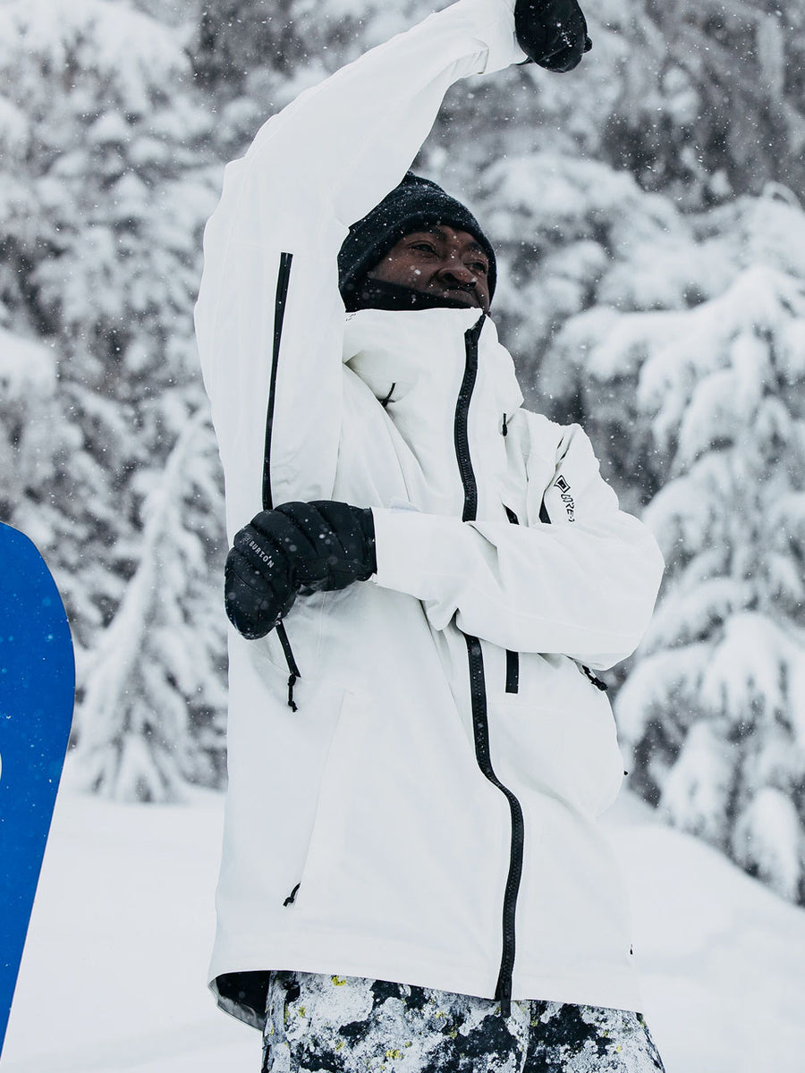 BURTON AK GORE TEX CYCLIC SNOWBOARD JACKET STOUT WHITE 2024