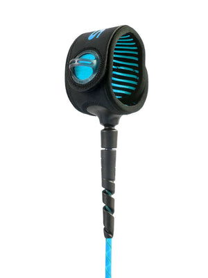 
                  
                    Load image into Gallery viewer, FCS FREEDOM HELIX 6&amp;#39; ALL ROUND SURFBOARD LEASH 6&amp;#39; BLUE BLACK SURF LEASH
                  
                
