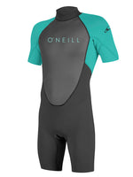 O'Neill Kids Reactor 2MM Shorty Wetsuit - Black Aqua - 2022 Kids shorty wetsuits