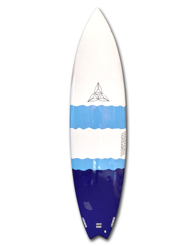 O'SHEA BIG BOY FLYER 6'8" SURFBOARD 6'8" WHITE/BLUE SURFBOARDS