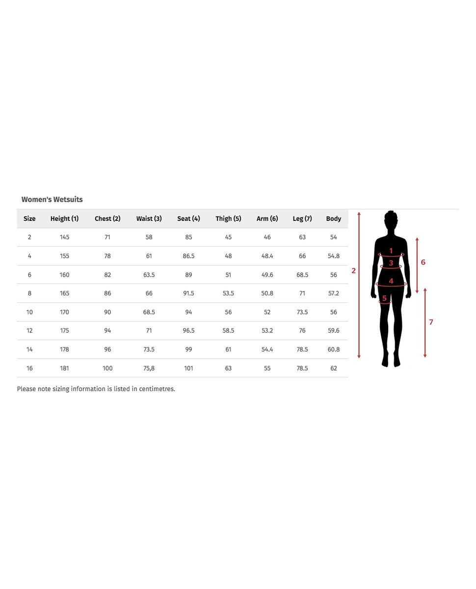 Rip Curl Womens Wetsuit Size Chart Chart Size Rip Curl Wetsu