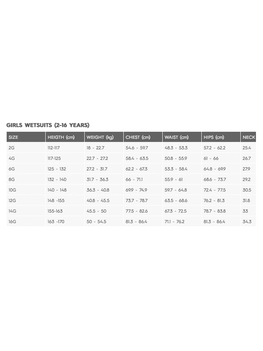 Roxy Girls Prologue 3/2MM Wetsuit Cloud Black Powdered Grey Sunglow