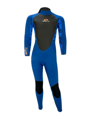 
                  
                    Load image into Gallery viewer, Sola Storm 3/2mm Kids Wetsuit - Blue Camo - 2022 Kids summer wetsuits
                  
                