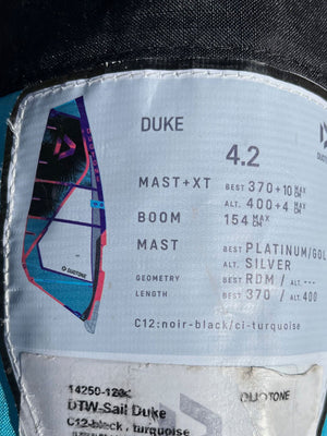 
                  
                    Load image into Gallery viewer, 2025 Duotone Duke 4.2 m2 Used windsurfing sails
                  
                