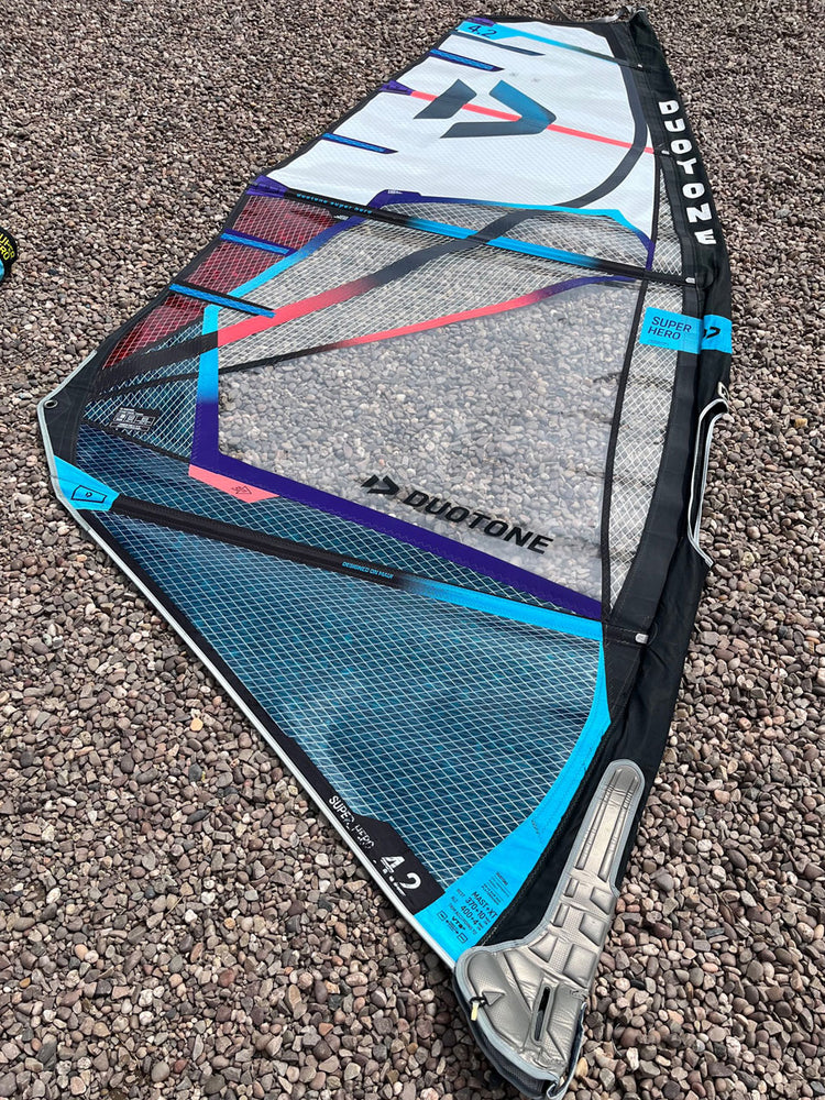 2022 Duotone Super Hero 4.2 m2 Used windsurfing sails