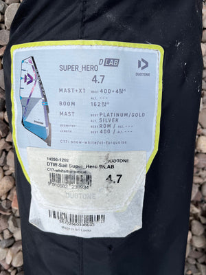 
                  
                    Load image into Gallery viewer, 2025 Duotone Super Hero D/lab 4.7 m2 Used windsurfing sails
                  
                