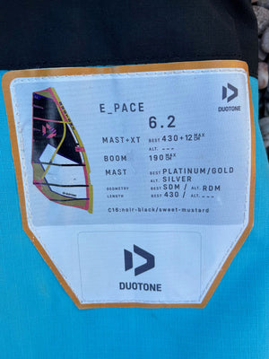 
                  
                    Load image into Gallery viewer, 2024 Duotone E Pace 6.2 m2 Used windsurfing sails
                  
                