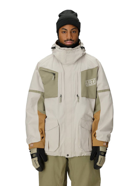 Giacca Da Snowboard 686 Glacier Gore Men's L - Argilla Colorblock M0W101-ARGILLA