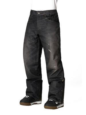 
                  
                    Load image into Gallery viewer, 686 DECONSTRUCTED DENIM INSULATED SNOWBOARD PANT - BLACK DENIM - 2026 INDIGO DENIM SNOWBOARD PANTS
                  
                