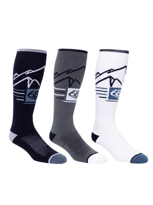 
                  
                    Load image into Gallery viewer, 686 MOUNTAIN SCAPE SNOWBOARD SOCKS 3-PACK SOCKS
                  
                