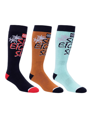 
                  
                    Load image into Gallery viewer, 686 VIBES SNOWBOARD SOCKS 3-PACK SOCKS
                  
                