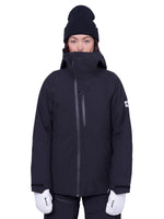686 WOMENS HYDRA INSULATED SNOWBOARD JACKET - BLACK - 2025 BLACK SNOWBOARD JACKETS