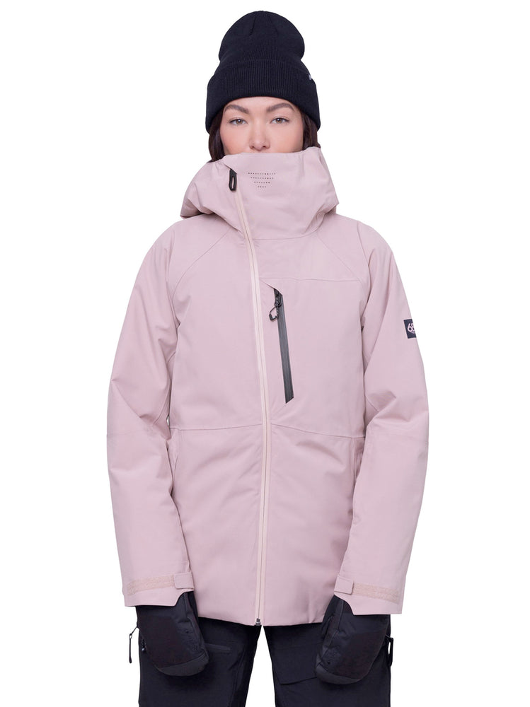 686 WOMENS HYDRA INSULATED SNOWBOARD JACKET - DUSTY MAUVE - 2024 DUSTY MAUVE SNOWBOARD JACKETS