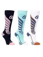 686 WOMENS LIBERTA SNOWBOARD SOCKS 3-PACK SOCKS