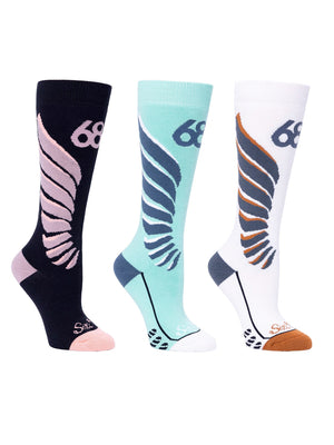 
                  
                    Load image into Gallery viewer, 686 WOMENS LIBERTA SNOWBOARD SOCKS 3-PACK SOCKS
                  
                