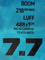 2021 Duotone Warp Fin 7.7 m2 Used windsurfing sails