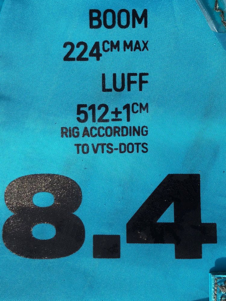 2021 Duotone Warp Fin 8.4 m2 Used windsurfing sails