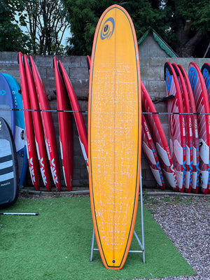
                  
                    Load image into Gallery viewer, Guts Longboard 9&amp;#39;1&amp;quot; used surfboard package
                  
                