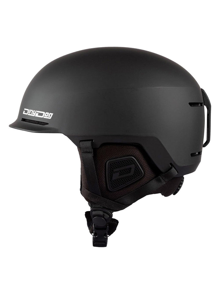 dirty dog comanche snowboard ski visor helmet DIRTY DOG CRANK SNOWBOARD HELMET - MATTE BLACK