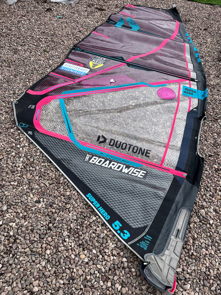 2020 Duotone Super Hero 5.3m2 Used windsurfing sails