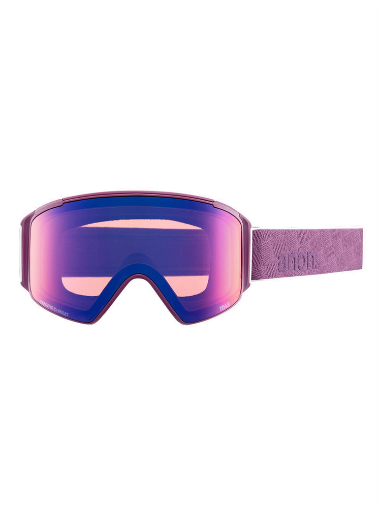 
                  
                    Load image into Gallery viewer, ANON M4S CYLINDRICAL INC. BONUS LENS AND MFI FACEMASK SNOWBOARD GOGGLE - GRAPE SUNNY ONYX - 2024 GOGGLES
                  
                