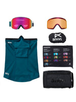 ANON M4 CYLINDRICAL SNOWBOARD GOGGLES - FAMILY TREE/SUNNY RED - 2026 GOGGLES