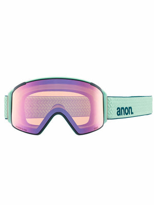 
                  
                    Load image into Gallery viewer, ANON M4S CYLINDRICAL SNOWBOARD GOGGLES - POWDER MINT VARIABLE GREEN - 2025 POWDER MINT VARIABLE GREEN - CLOUDY PINK GOGGLES
                  
                