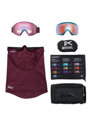 
                  
                    Load image into Gallery viewer, ANON M4S TORIC SNOWBOARD GOGGLES - DEEP CHERRY/CLOUDY PINK - 2026 GOGGLES
                  
                