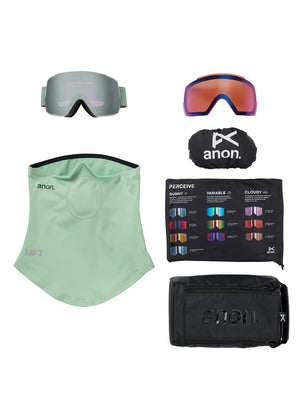 
                  
                    Load image into Gallery viewer, ANON M5S SNOWBOARD GOGGLES - SOFT SAGE/SUNNY ONYX - 2026 GOGGLES
                  
                