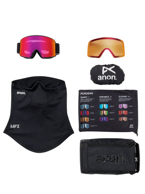 
                  
                    Load image into Gallery viewer, ANON M6 SNOWBOARD GOGGLES - BLACK/SUNNY RED - 2026 GOGGLES
                  
                