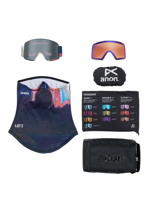 
                  
                    Load image into Gallery viewer, ANON M6 SNOWBOARD GOGGLES - GLITCH LINES/SUNNY ONYX - 2026 GOGGLES
                  
                