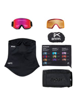 ANON M6S SNOWBOARD GOGGLES - BLACK/SUNNY RED - 2026 GOGGLES