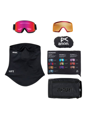 
                  
                    Load image into Gallery viewer, ANON M6S SNOWBOARD GOGGLES - BLACK/SUNNY RED - 2026 GOGGLES
                  
                