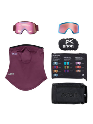 
                  
                    Load image into Gallery viewer, ANON M6S SNOWBOARD GOGGLES - DEEP CHERRY/CLOUDY PINK - 2026 GOGGLES
                  
                
