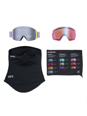 
                  
                    Load image into Gallery viewer, ANON SYNC SNOWBOARD GOGGLES - HYPER LILAC/SUNNY ONYX - 2026 GOGGLES
                  
                