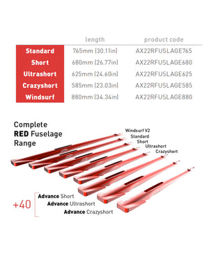 
                  
                    Load image into Gallery viewer, Axis Red Fuselage Foil Wing Foils
                  
                