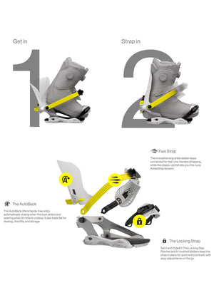 
                  
                    Load image into Gallery viewer, BATALEON BLASTER ASYM WRAP FASE SNOWBOARD BINDINGS - GREY - 2026
                  
                