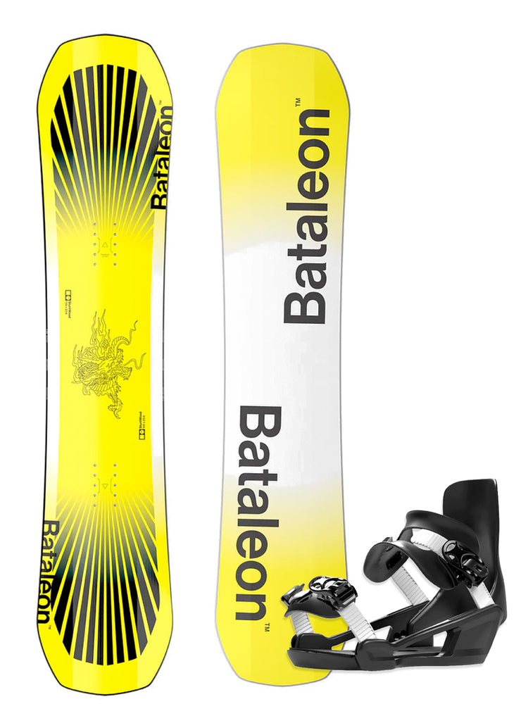 BATALEON KIDS STUNTWOOD COMPLETE SNOWBOARD PACKAGE - 2024 135 CM SNOWBOARD PACKAGES