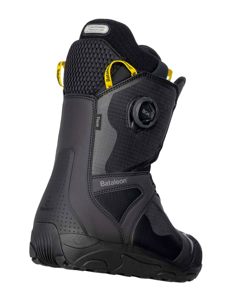 BATALEON RAVE DOUBLE BOA SNOWBOARD BOOTS - BLACK - 2026 SNOWBOARD BOOTS