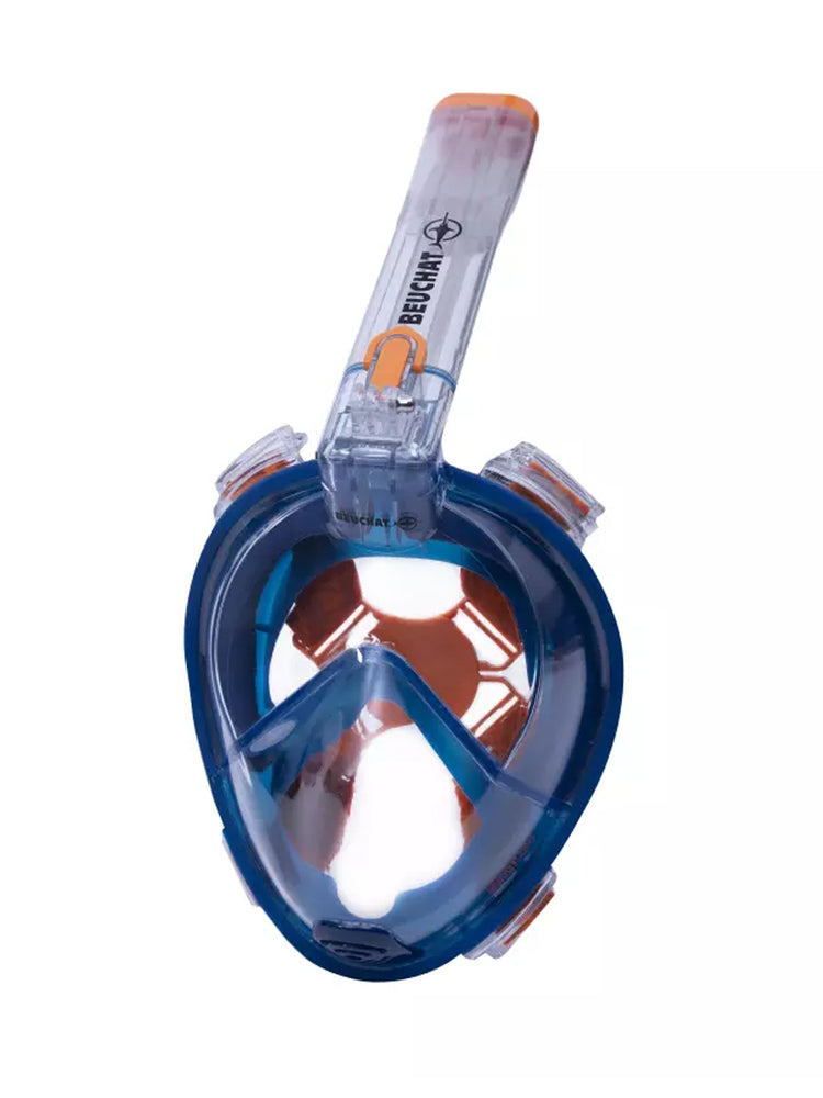 Beuchat Smile Full Face Mask with Snorkel - Blue Mask and snorkel