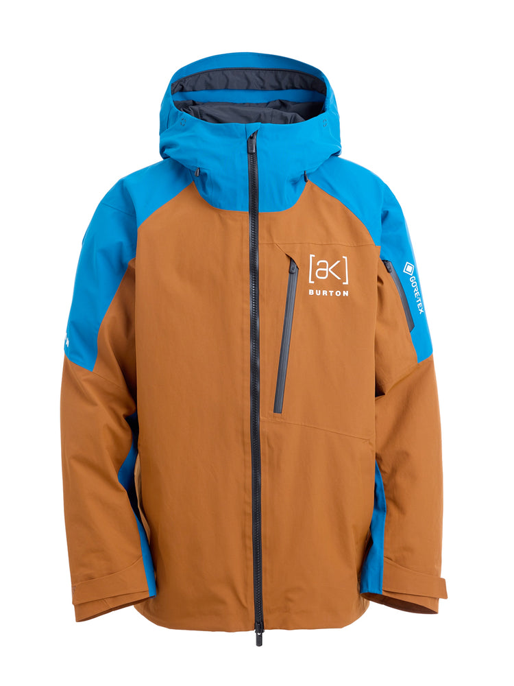 BURTON AK GORE-TEX CYCLIC 2L SNOWBOARD JACKET - CHESTNUT BROWN/BLUE - 2026 LARGE CHESTNUT BROWN BLUE SNOWBOARD JACKETS