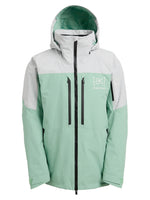 BURTON AK SWASH GORE-TEX 2L SNOWBOARD JACKET - GRAY CLOUD/SOFT SAGE - 2026 LARGE GRAY CLOUD SOFT SAGE SNOWBOARD JACKETS