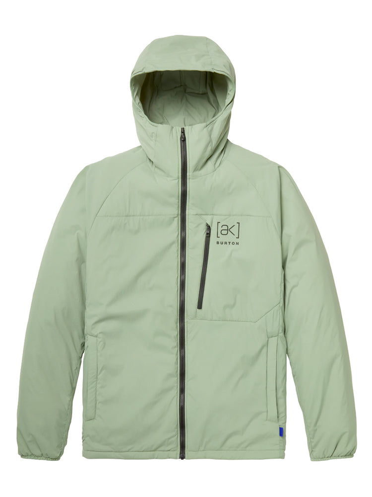 BURTON AK HELIUM HOODED STRETCH INSULATED SNOWBOARD JACKET - HEDGE GREEN - 2025 LARGE HEDGE GREEN SNOWBOARD JACKETS
